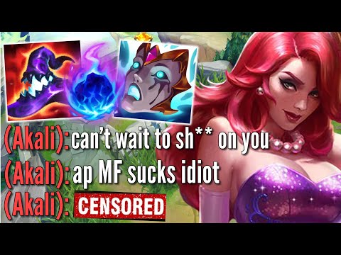ENEMY AKALI TRASH TALKS MY PICK THEN GETS EMBARRASSED! (SHE WAS MALDING)