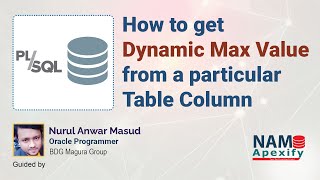 How to get dynamic max value from a particular table column by pl/sql function