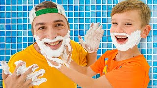 Kinder spielen Erwachsene – Lustige Spielzeuggeschichten