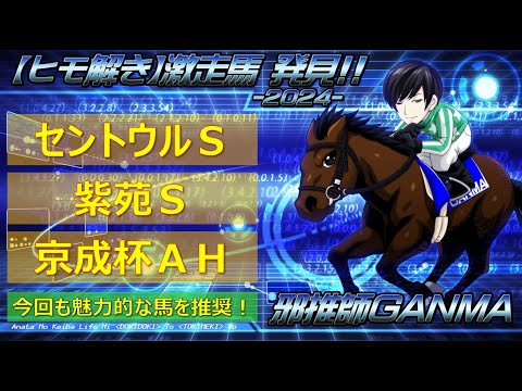 ＜セントウルステークス＆紫苑ステークス＆京成杯オータムハンデ＞【ヒモ解き】激走馬 発見！2024