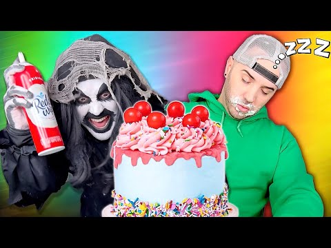 Monster eats his cake 🍰😂