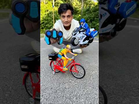 Electronic Cycle and Remote wala Police Bike Deko bandu