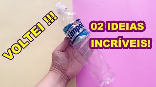 Artesanato com Garrafa Pet -  Diy Estojo Escolar - Manualidades