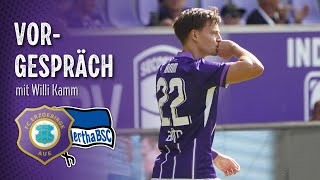 Willi Kamm vor dem Heimspiel gegen Hertha BSC II 