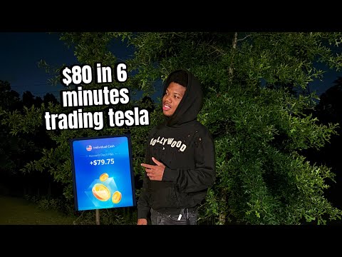 How I made $80 in 6 Minutes Trading Tesla!