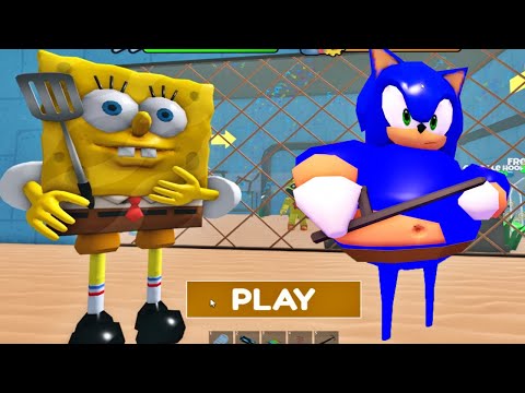 NEW Squarepants BARRY'S PRISON RUN! SCARY OBBY JUMPSCARES #roblox #obby