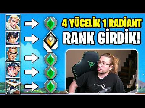 1 RADİANT ve 4 YÜCELİK DERECELİ girerse ne olur? | Valorant