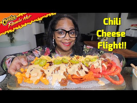 HOMEMADE CHILI CHEESE FLIGHT!! CHEETOS, TAPATIO DORITOS AND FLAMING HOT FUNYUNS! 🔥🔥🔥🔥