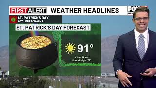 Las Vegas heats up: near-record temps after St. Patrick’s Day