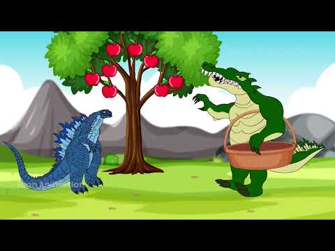 Baby Godzilla Funny Animation - Godzilla vs Crocodile - Who will win? Godzilla Cartoon