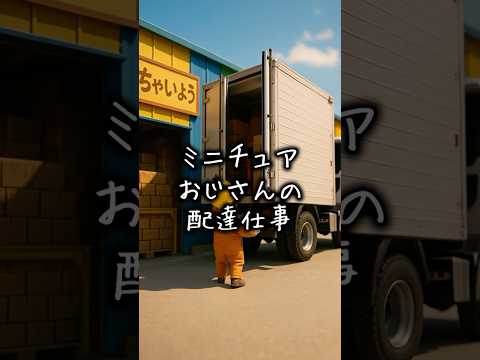 ミニチュアおじさんの配達仕事##おじさん #ミニチュア #配達 #amazon