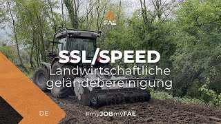 Video - FAE SSL SPEED - Die FAE Forstfräse SSL/Speed bei der Arbeit mit einem roten SAME Explorer Traktor