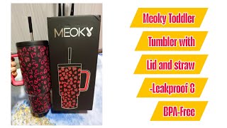 Meoky Toddler Tumbler with Lid and straw -Leakproof & BPA-Free