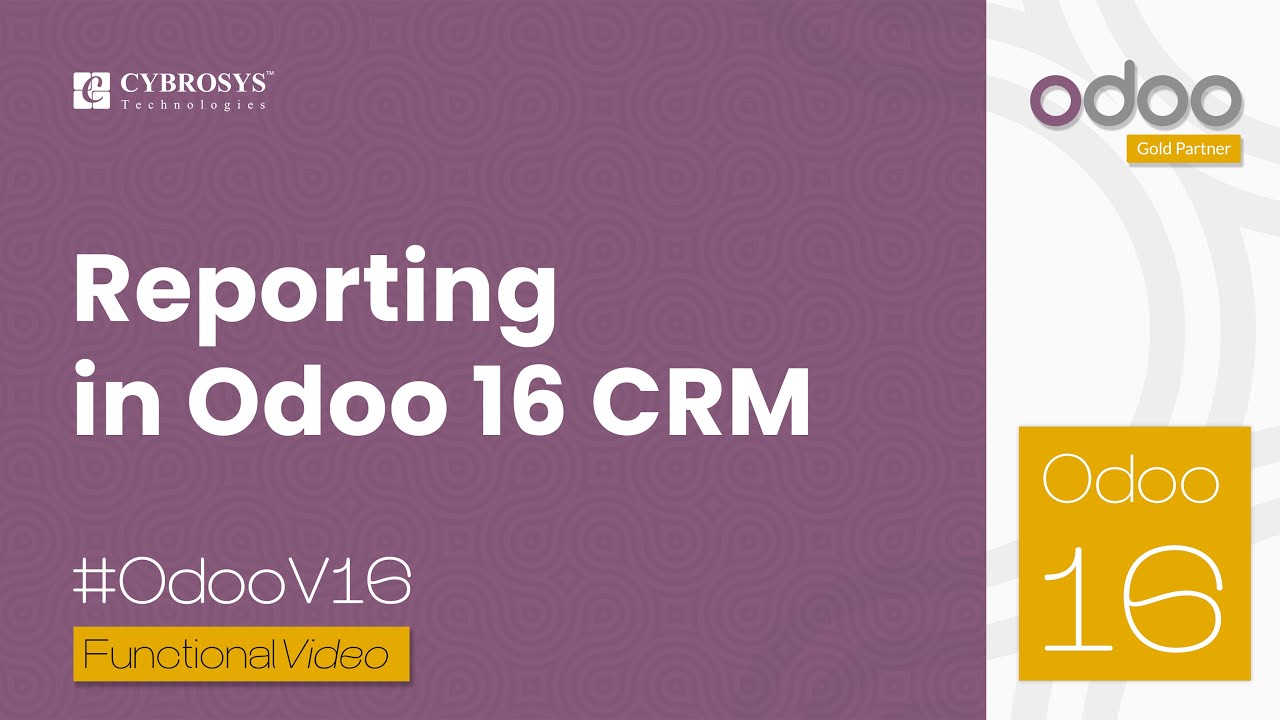 Reporting in Odoo 16 CRM | Odoo 16 Enterprise Edition | Odoo 16 CRM | Odoo 16 Functional Videos | 11/8/2022

Odoo 16 Recruitment module helps you in managing and creating marketing plans, helping you understand your current statistics, ...