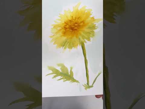 Dandelion for Day 10 of March Watercolour Challenge #colorsofspring