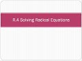 Solving Radical Equations Challenge