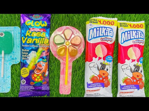 Satisfying video ASMR Lollipops candy unboxing video ASMR opening video and jelly gummy candy