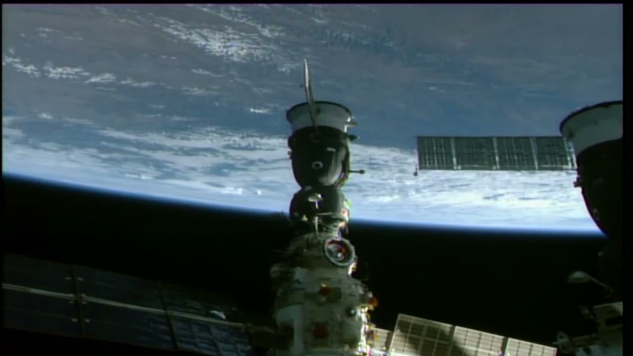 Soyuz MS 18 Undocking from International Space Station