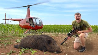 These Feral Hogs were Hard To Hunt... Even With a Helicopter!