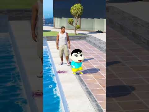 SKIBIDI MONSTER ATTACK ON SHINCHAN PART 3😭😅 || GTA 5 #shorts #shinchan #gta5