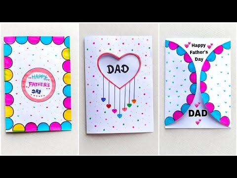3Fathers Day Card Easy | DIY Father's Day Gift Ideas 2025 | White Paper Father's Day Card