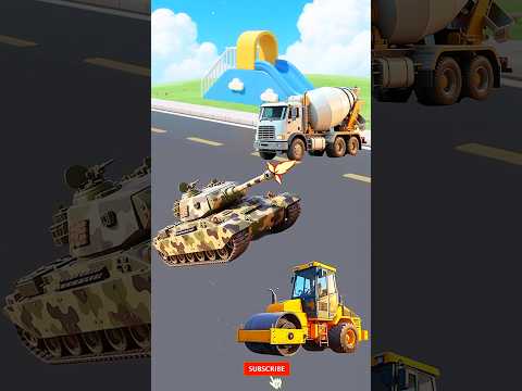 ছোট ট্যাং কে ট্রাক আর রোলার অনেক মারলো 😰 #cartoon #short