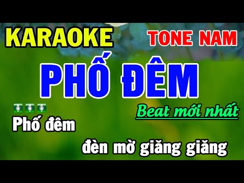 Phố Đêm Karaoke Tone Nam Nhạc Sống Beat Chuẩn Dễ Hát Nhất