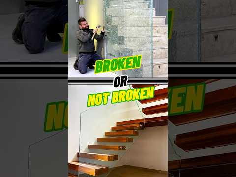 Broken vs. Not-broken Tempered Glass Staircase: Vote for Your Favorite! #shorts