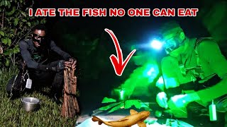 Going To The Scary Stream At Night To Eat The Fish Nobody Can Eat