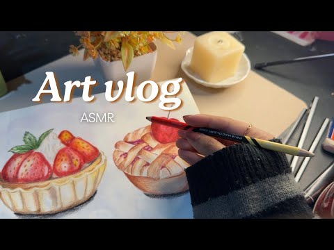 ASMR art vlog ✮ acompañame a dibujar ✏️