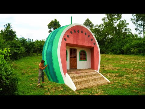 Building a Mud Watermelon House  [Episode 2]