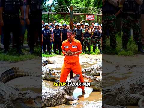 kepala desa di taruh di kandang buaya#viralvideo #shorts