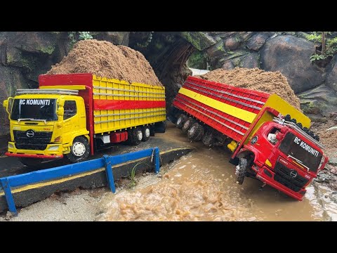 FULL OLENG 🔥‼️ OFERLUAD RC TRUK HINO 500 TRONTON DAN TRIBAL MUATAN FUL SEKAM