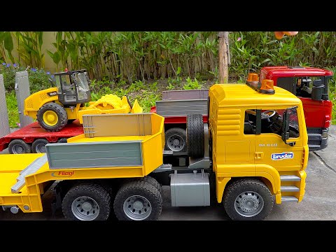 Transport Truck Car Toy with Excavator Sand Play for Kids