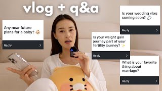 vlog + q&a 🤍 pregnancy, weight gain journey, switzerland honeymoon, wedding video teaser