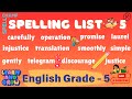 Spelling and Vocabulary Assessment