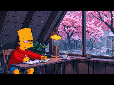 Rainy Spring Lo-fi 🌸 Relaxing Beats for Study & Focus in a Cozy Cabin 🌧️