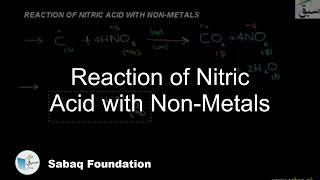 Reaction of Nitric Acid with Non-Metals