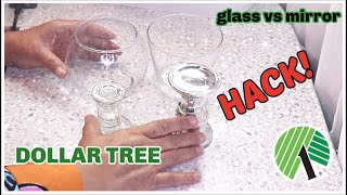 CAN IT BE THIS SIMPLE? | DIY GLASS vs MIRROR | Dollar Tree GLAM Hack!!