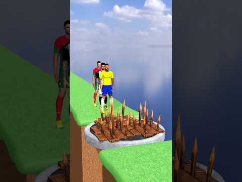 Help Ronaldo For Passing Sharp Wooden Spike Trap Game Challenge😥✅#shorts #trendingshorts