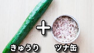 調味料１つだけで超簡単なのにホントお箸が止まらない！『きゅうりとツナの梅和え』の作り方