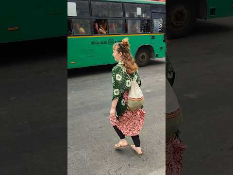 Crossing the street in India #india #street #crossing #traffic #shorts #cars #road #busy #foreigner