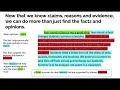 Claims and Evidence in Argumentative Writing
