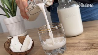 Así se prepara la LECHE DE COCO más FRESCA, SALUDABLE Y NATURAL| El sabor final te sorprenderá !
