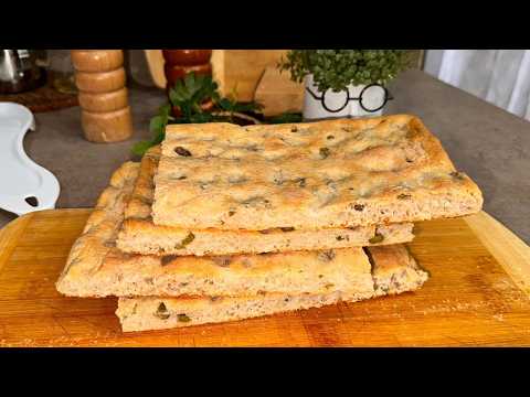 FOCACCIA ALLE OLIVE CON BIGA FACILE E TANTO BUONA