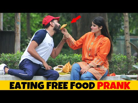 EATING FREE FOOD PRANK WITH CUTE GIRL Part 2 | Epic Reaction 😂😂