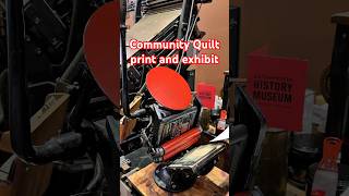 Making prints with a tabletop press for our new community quilt exhibit