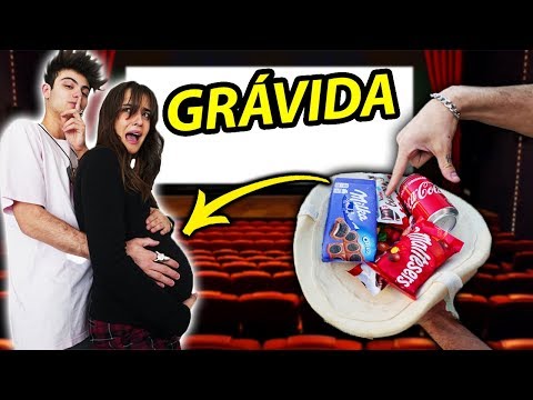 COMO LEVAR COMIDA PARA O CINEMA ( Truque da Namorada Grávida )