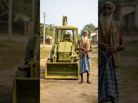 JCB made from palm leaves| mini hand craft #ai #jcb #craft