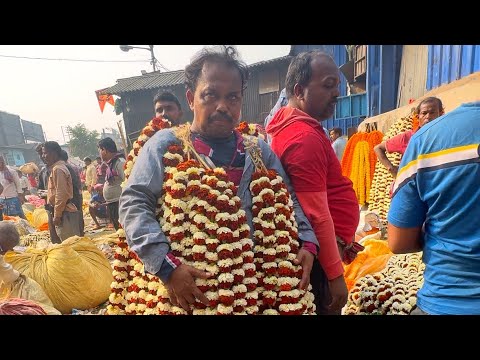 एशिया की सबसे बड़ी फूल मण्डी 🌸🌼 || Asia's largest flower market Mullick Ghat Market 🌻🌹